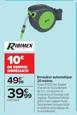 Carrefour Enrouleur automatique 20 mètres offre