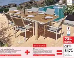 Carrefour Table extensible Portofino offre