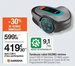 Carrefour Tondeuse robot SILENO minimo offre