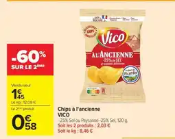 Carrefour Market Chips à l'ancienne VICO offre