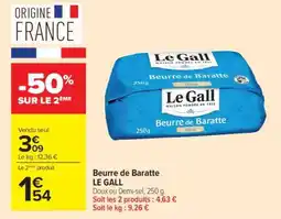 Carrefour Market Beurre De Baratte Le Gall offre