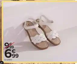 Carrefour Sandales blanches offre
