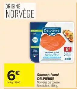 Carrefour Market Saumon Fumé Delpierre offre