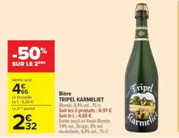 Carrefour Market Bière Tripel Karmeliet offre
