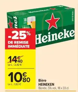 Carrefour Market BIÈRE “HEINEKEN” offre