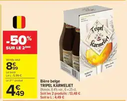 Carrefour Bière belge TRIPEL KARMELIET offre