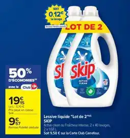 Carrefour Market Lessive liquide Lot de 2 offre