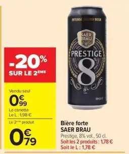 Carrefour Market Bière forte SAER BRAU offre