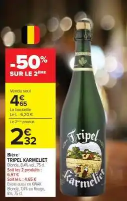 Carrefour Tripel Karmeliet offre