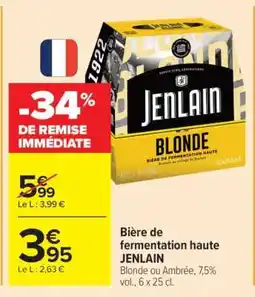 Carrefour Bière de fermentation haute JENLAIN offre