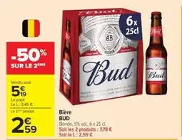 Carrefour Bière Bud offre