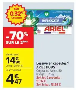 Carrefour Market ARIEL PODS offre
