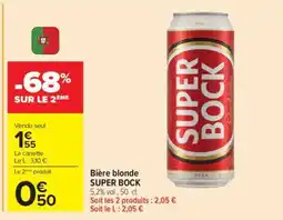 Carrefour Bière Blonde Super Bock offre