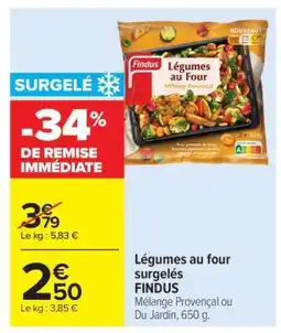 Carrefour Légumes au four surgelés FINDUS offre