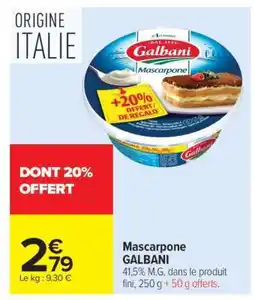 Carrefour Mascarpone Galbani offre