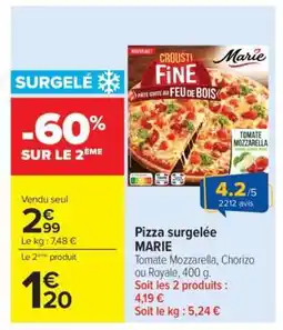 Carrefour Pizza surgelée MARIE offre