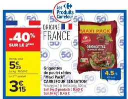 Carrefour Grignottes de poulet rôties Maxi Pack offre