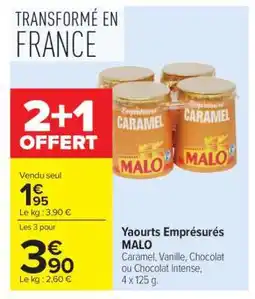 Carrefour Yaourts Emprésurés MALO offre
