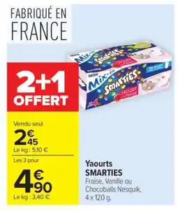 Carrefour Yaourts Smarties offre