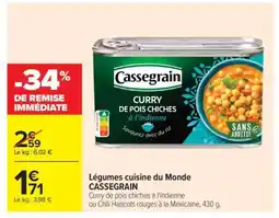 Carrefour Légumes cuisine du Monde CASSEGRAIN offre