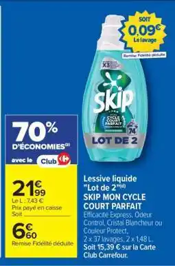 Carrefour Lessive liquide Lot de 2 offre