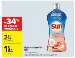 Carrefour Liquide vaisselle SUN offre