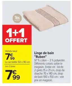 Carrefour Linge de bain 'Ruben' offre