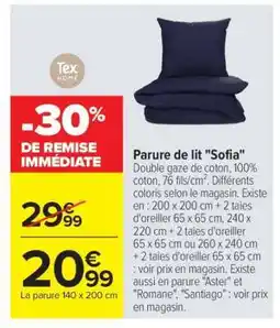 Carrefour Parure de lit Sofia offre