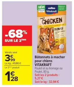 Carrefour Bâtonnets à mâcher pour chiens VITAKRAFT offre