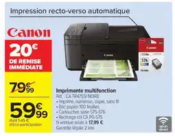 Carrefour Imprimante multifonction Canon offre