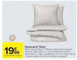 Carrefour Parure de lit Vichy offre