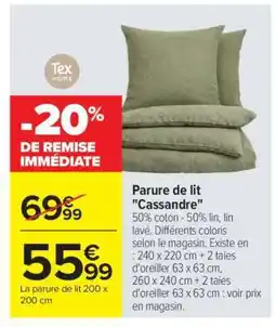 Carrefour Parure de lit Cassandre offre