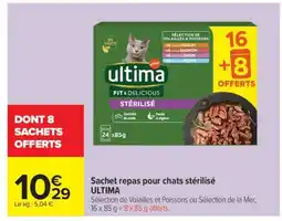 Carrefour Sachet repas pour chats stérilisé ULTIMA offre