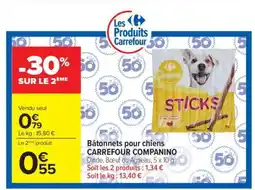 Carrefour Bâtonnets pour chiens CARREFOUR COMPANINO offre