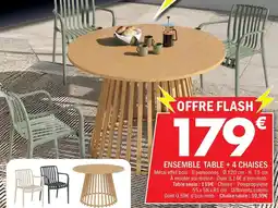 La Foir'Fouille Ensemble table + 4 chaises offre