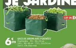 La Foir'Fouille Sacs de jardin avec poignées offre