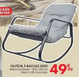 La Foir'Fouille Fauteuil à bascule nero offre
