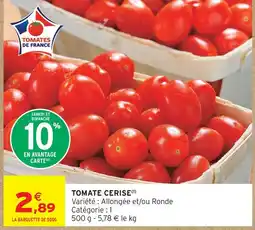 Intermarché Hyper Tomate cerise offre