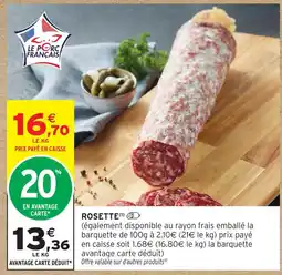 Intermarché Hyper Le porc français rosette offre