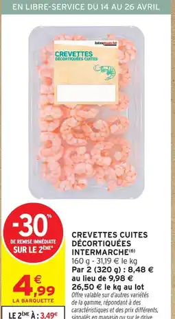 Intermarché Hyper Intermarche crevettes cuites décortiquées offre