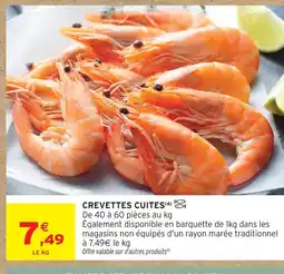Intermarché Hyper Crevettes cuites offre