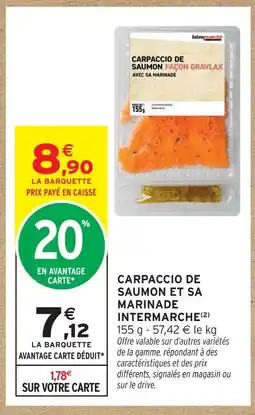 Intermarché Hyper Intermarché carpaccio de saumon façon gravlax avec sa marinade offre