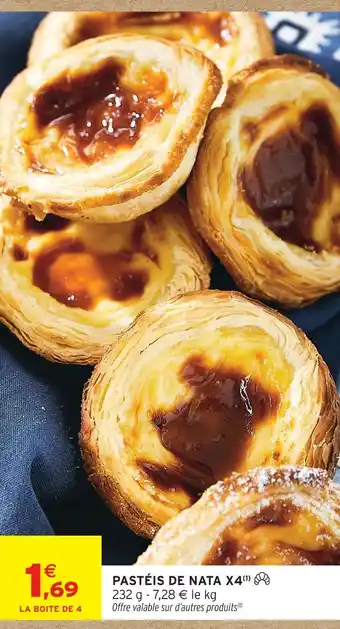 Intermarché Hyper Pastéis de nata x4 offre