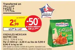 Intermarché Hyper Maître coq coq'ailes mexicain offre