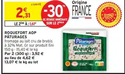 Intermarché Hyper Pâturages roquefort aop offre