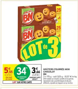 Intermarché Hyper Bn goûters fourrés mini chocolat offre
