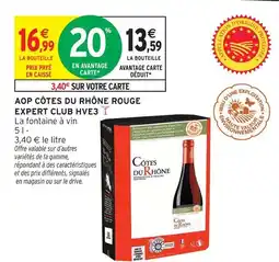 Intermarché Hyper Aop côtes du rhône rouge hve3 offre