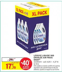 Intermarché Hyper Dash lessive liquide 30d envolée air frais offre