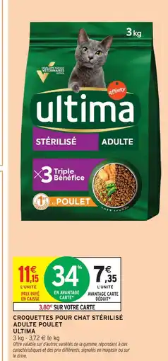 Intermarché Hyper Ultima croquettes pour chat stérilisé adulte poulet offre