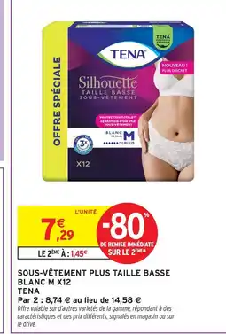 Intermarché Hyper Tena sous-vêtement plus taille basse blanc m offre